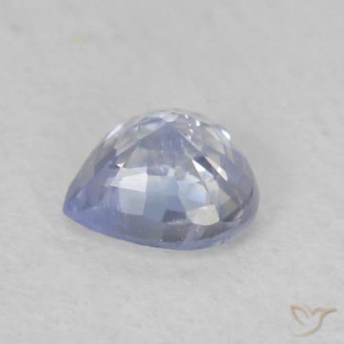0.43ct Natural Pastel Blue Sapphire, Heart Shape, 4.5x4.4 mm