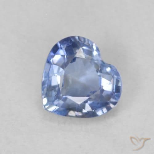 0.37ct Natural Light Blue Sapphire, Heart Shape, 4.5x4.2 mm