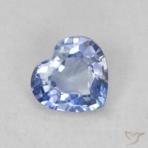0.37ct Natural Light Blue Sapphire, Heart Shape, 4.5x4.2 mm
