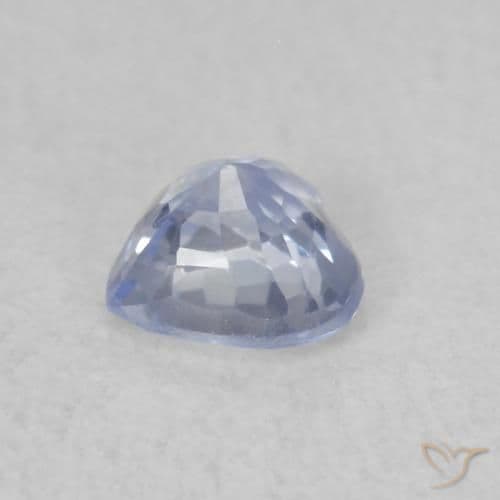 0.39ct Natural Pastel Blue Sapphire, Heart Shape, 4.3x4.2 mm