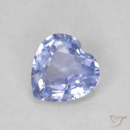 0.37ct Natural Light Blue Sapphire, Heart Shape, 4.5x4.4 mm