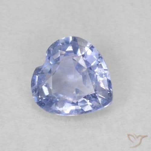 0.37ct Natural Light Blue Sapphire, Heart Shape, 4.5x4.4 mm