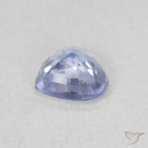 0.28ct Light Purplish Blue Sapphire, Heart Shape, 4.2x3.9 mm