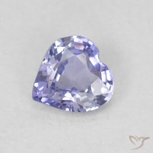 0.30ct Natural Light Blue Sapphire, Heart Shape, 4.3x4.2 mm