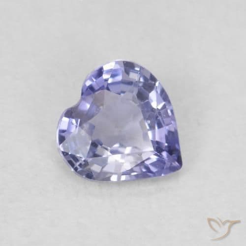0.30ct Natural Light Blue Sapphire, Heart Shape, 4.3x4.2 mm