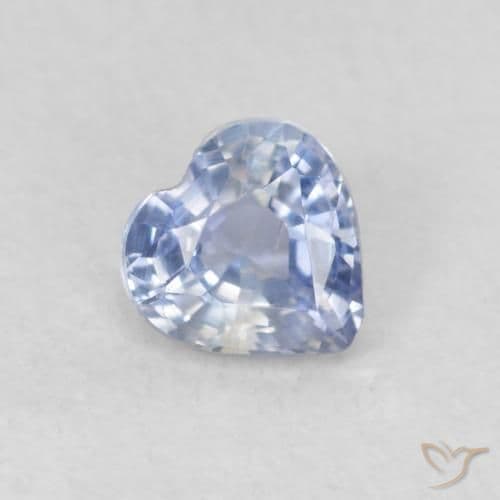 0.31ct Natural Pastel Blue Sapphire, Heart Shape, 4x4 mm