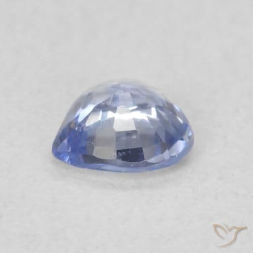 0.38ct Natural Pastel Blue Sapphire, Heart Shape, 4.5x4.4 mm