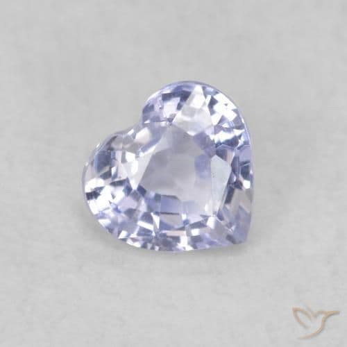 0.36ct Natural Light Blue Sapphire, Heart Shape, 4.3x4 mm