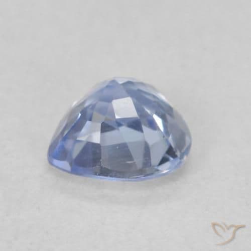 0.48ct Natural Pastel Blue Sapphire, Heart Shape, 4.6x4.6 mm