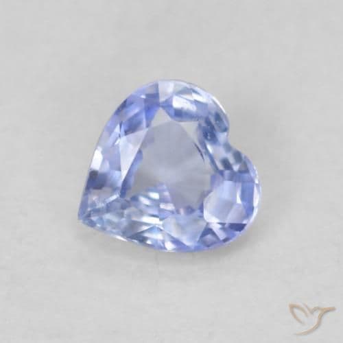 0.30ct Natural Pastel Blue Sapphire, Heart Shape, 4.2x4.2 mm