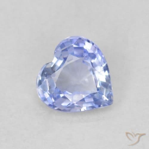 0.30ct Natural Pastel Blue Sapphire, Heart Shape, 4.2x4.2 mm