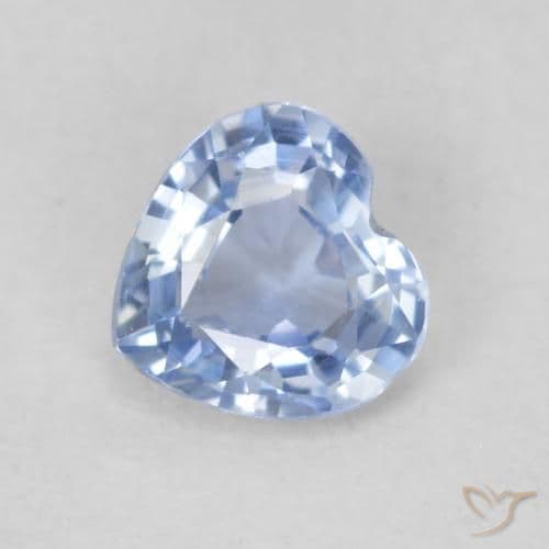 0.42ct Light Purplish Blue Sapphire, Heart Shape, 4.6x4.5 mm