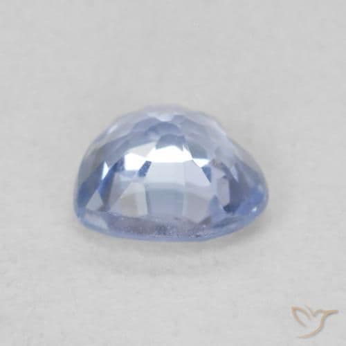 0.42ct Light Purplish Blue Sapphire, Heart Shape, 4.6x4.5 mm