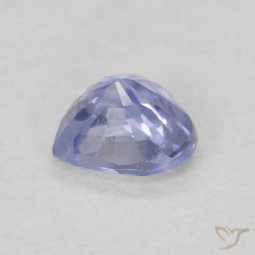 0.43ct Light Purplish Blue Sapphire, Heart Shape, 4.5x4.4 mm