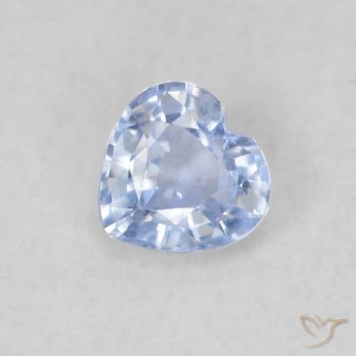 0.30ct Light Violet Blue Sapphire, Heart Shape, 4.1x3.9 mm