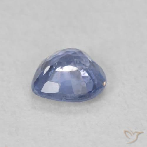 0.34ct Light Violet Blue Sapphire, Heart Shape, 4.1x4.1 mm