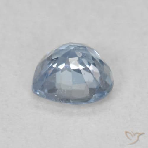 0.45ct Natural Baby Blue Sapphire, Heart Shape, 4.6x4.5 mm