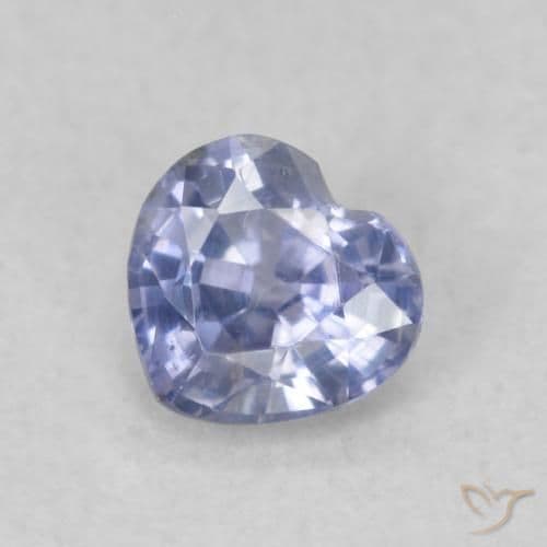 0.42ct Natural Light Blue Sapphire, Heart Shape, 4.5x4.2 mm