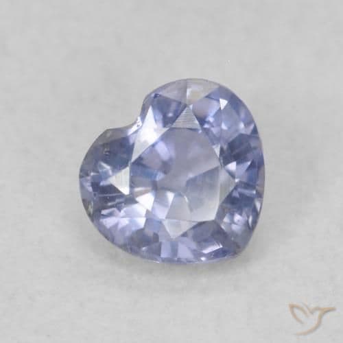 0.42ct Natural Light Blue Sapphire, Heart Shape, 4.5x4.2 mm