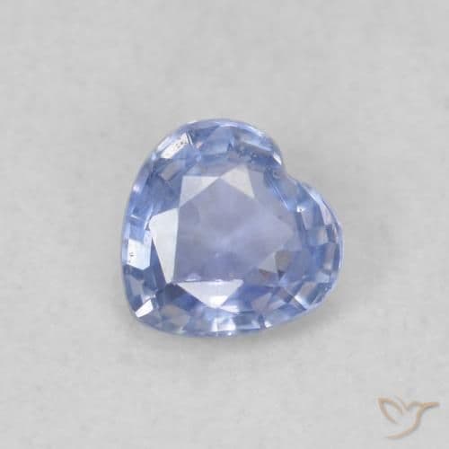 0.30ct Light Violet Blue Sapphire, Heart Shape, 4.1x3.9 mm