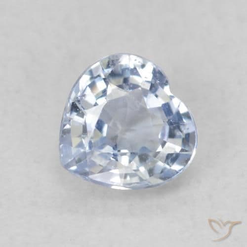 0.47ct Light Purplish Blue Sapphire, Heart Shape, 4.6x4.5 mm
