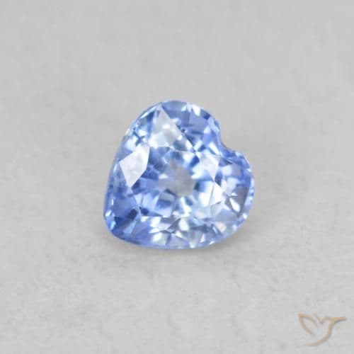 0.39ct Light Violet Blue Sapphire, Heart Shape, 4.1x4.1 mm