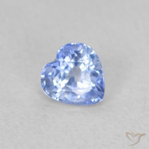 0.39ct Light Violet Blue Sapphire, Heart Shape, 4.1x4.1 mm