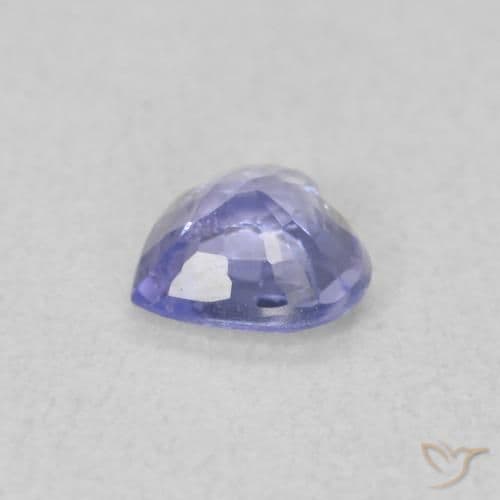 0.41ct Natural Pastel Blue Sapphire, Heart Shape, 4.7x4.6 mm
