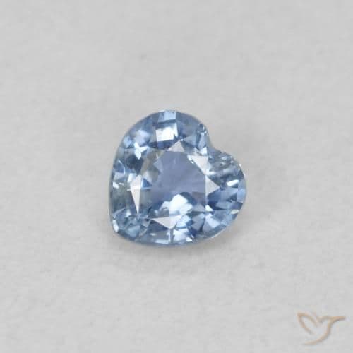 0.30ct Light Violet Blue Sapphire, Heart Shape, 3.9x3.8 mm