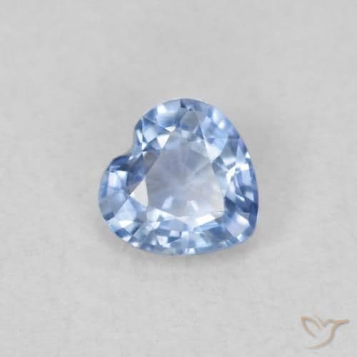 0.39ct Light Violet Blue Sapphire, Heart Shape, 4.1x4.1 mm