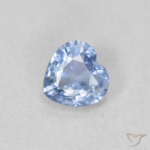 0.36ct Light Violet Blue Sapphire, Heart Shape, 4.2x4.1 mm