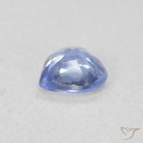 0.45ct Light Purplish Blue Sapphire, Heart Shape, 4.6x4.6 mm