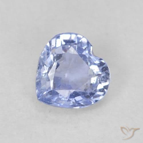0.41ct Light Purplish Blue Sapphire, Heart Shape, 4.5x4.4 mm
