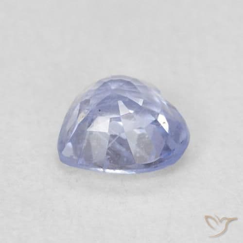 0.41ct Light Purplish Blue Sapphire, Heart Shape, 4.5x4.4 mm