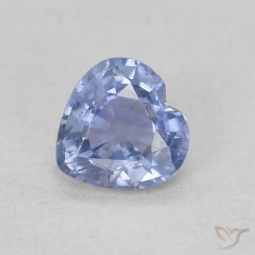 0.37ct Light Violet Blue Sapphire, Heart Shape, 4.3x4.2 mm
