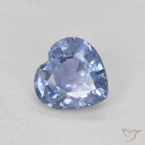 0.37ct Light Violet Blue Sapphire, Heart Shape, 4.3x4.2 mm