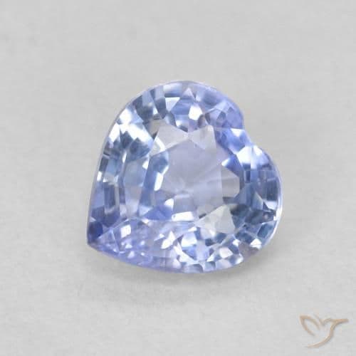 0.43ct Light Purplish Blue Sapphire, Heart Shape, 4.6x4.5 mm