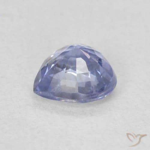 0.43ct Light Purplish Blue Sapphire, Heart Shape, 4.6x4.5 mm