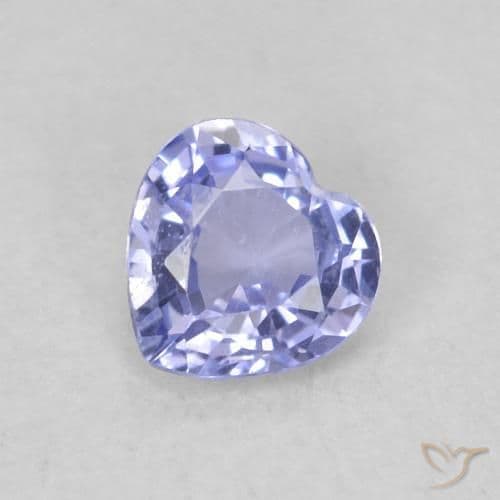 0.34ct Natural Light Blue Sapphire, Heart Shape, 4.2x4.2 mm