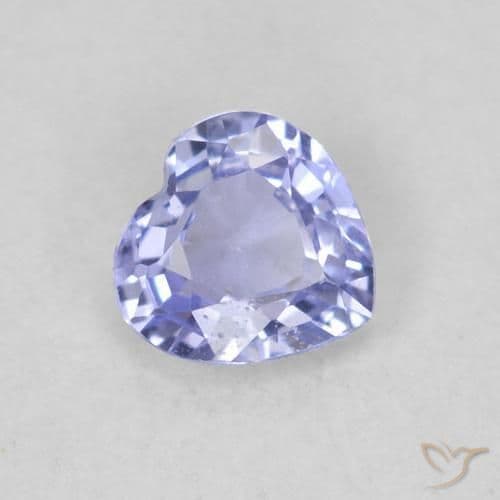 0.34ct Natural Light Blue Sapphire, Heart Shape, 4.2x4.2 mm