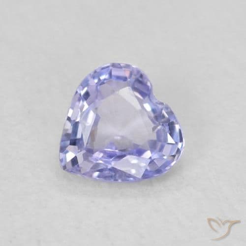 0.28ct Natural Light Blue Sapphire, Heart Shape, 4.1x4.1 mm