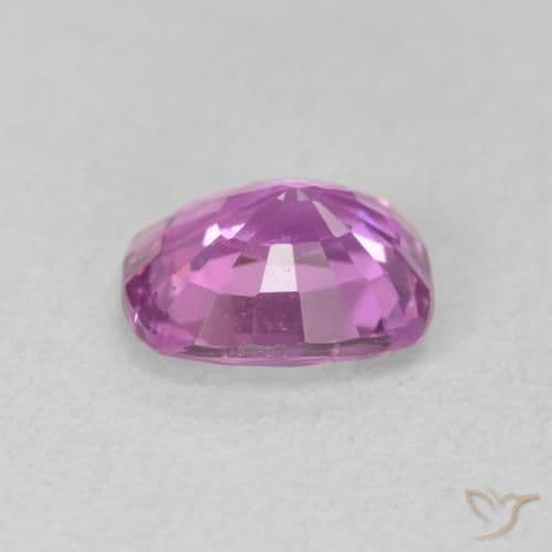 1.68ct Pinkish Purple Sapphire, Cushion Cut, 7.4x6.4 mm