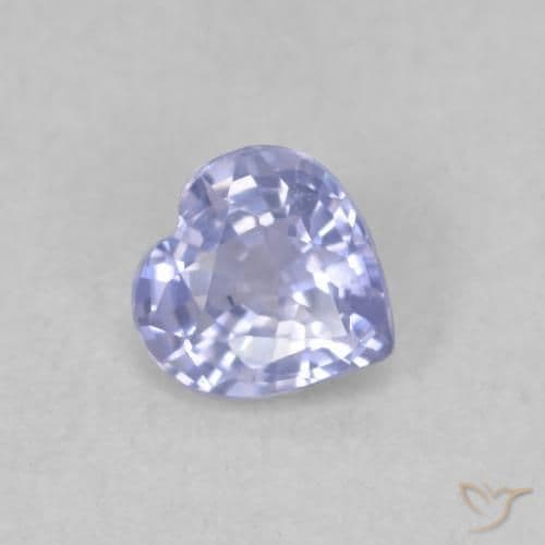 0.44ct Natural Light Blue Sapphire, Heart Shape, 4.5x4.5 mm
