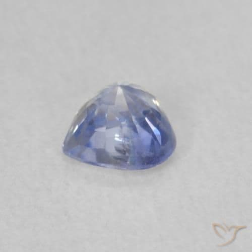 0.42ct Bluish White Sapphire, Heart Shape, 4.3x4.3 mm