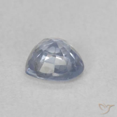 0.50ct Very Light Blue Sapphire, Heart Shape, 4.8x4.7 mm