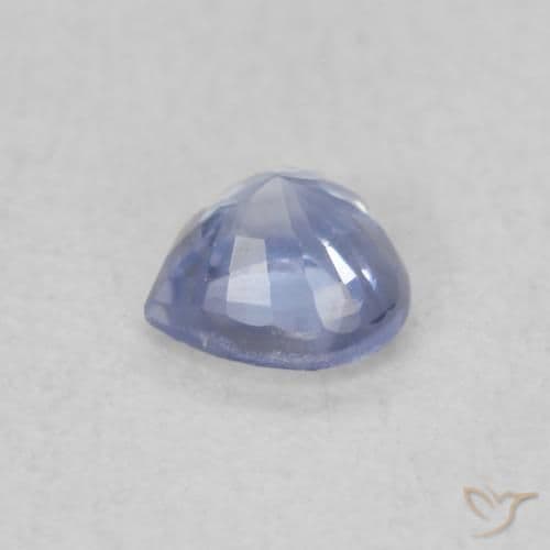 0.36ct Natural Pastel Blue Sapphire, Heart Shape, 4.1x4.1 mm