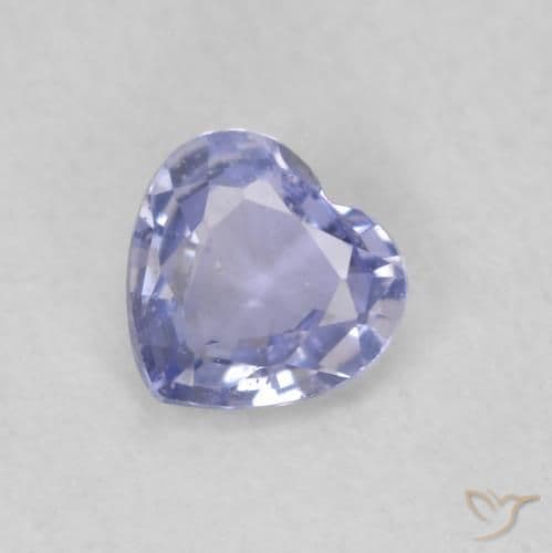 0.37ct Natural Pastel Blue Sapphire, Heart Shape, 4.5x4.3 mm