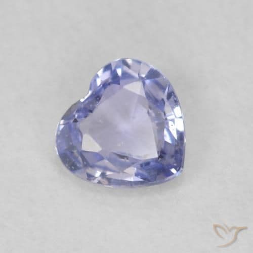 0.37ct Natural Pastel Blue Sapphire, Heart Shape, 4.5x4.3 mm