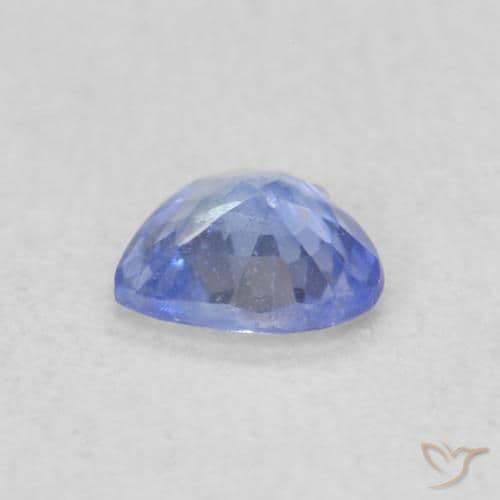 0.32ct Natural Pastel Blue Sapphire, Heart Shape, 4.6x4.5 mm