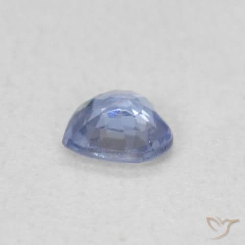 0.22ct Light Purplish Blue Sapphire, Heart Shape, 4x3.8 mm